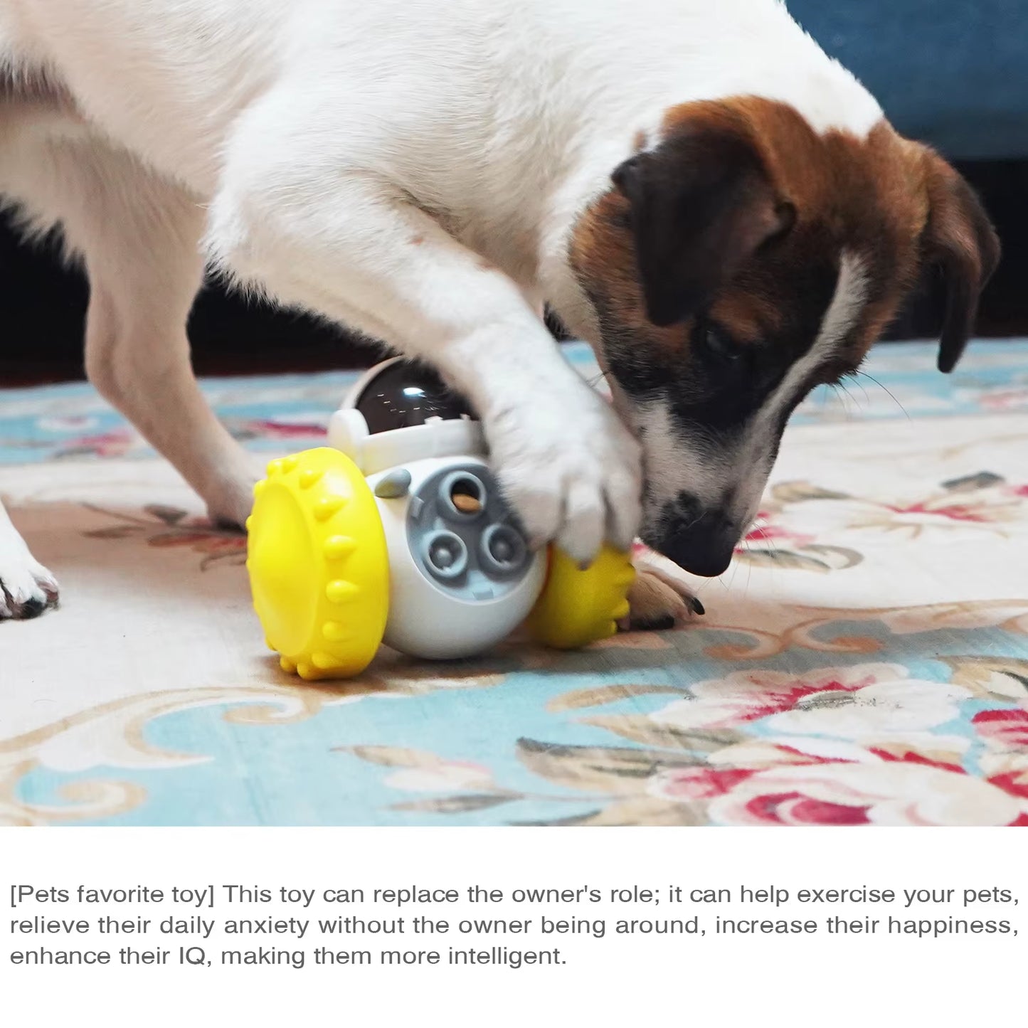 Pet Balance Car Slow Feeder Toy Interactive Treat Dispenser for Dogs Cats Anti-Overturn Gravity Move Puzzle Toy Relieve Anxiety