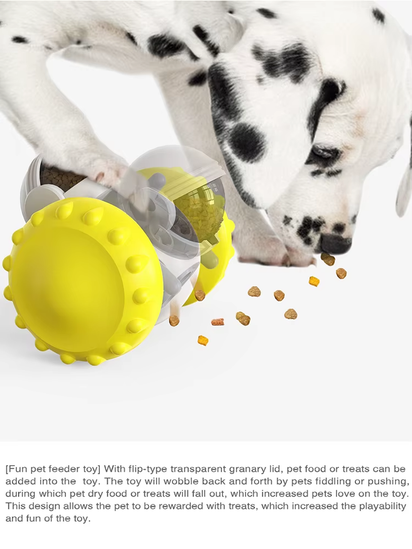 Pet Balance Car Slow Feeder Toy Interactive Treat Dispenser for Dogs Cats Anti-Overturn Gravity Move Puzzle Toy Relieve Anxiety